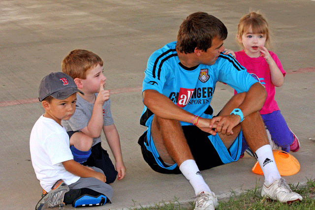 young campers taking a break